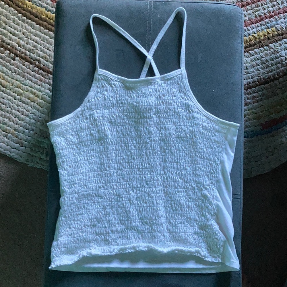 No Boundaries White Tank Top Slightly Cropped!